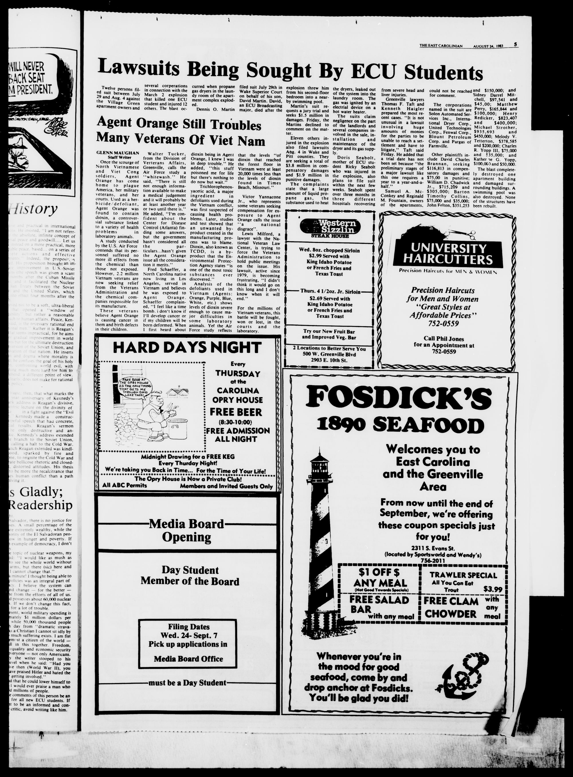 The East Carolinian, August 24, 1983 - ECU Digital Collections
