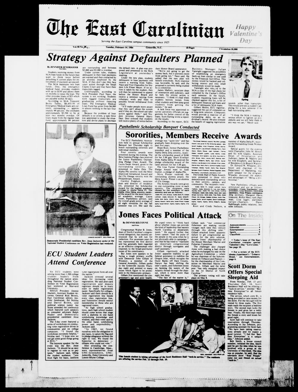 The East Carolinian, February 14, 1984 pic image
