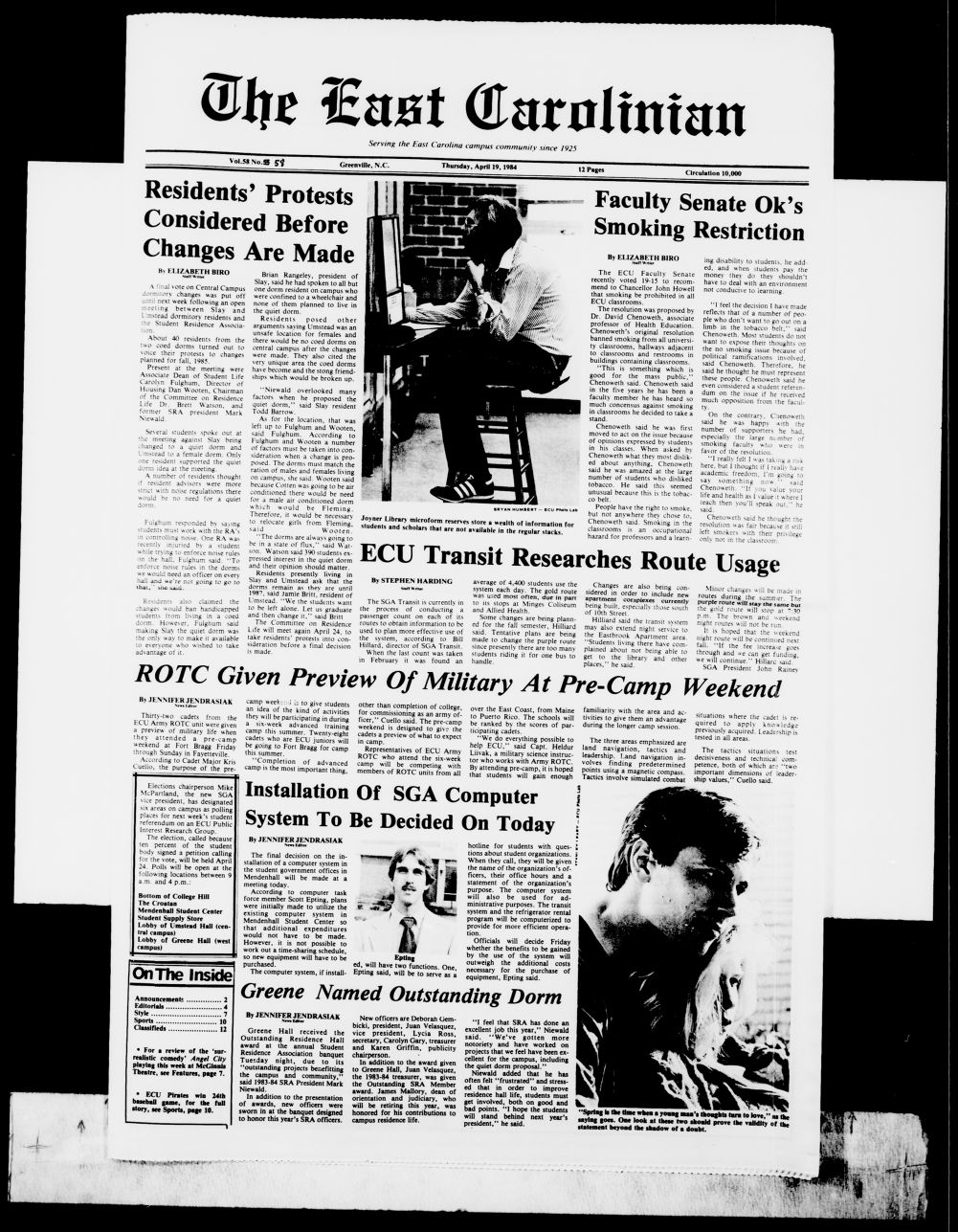 The East Carolinian, April 19, 1984 pic