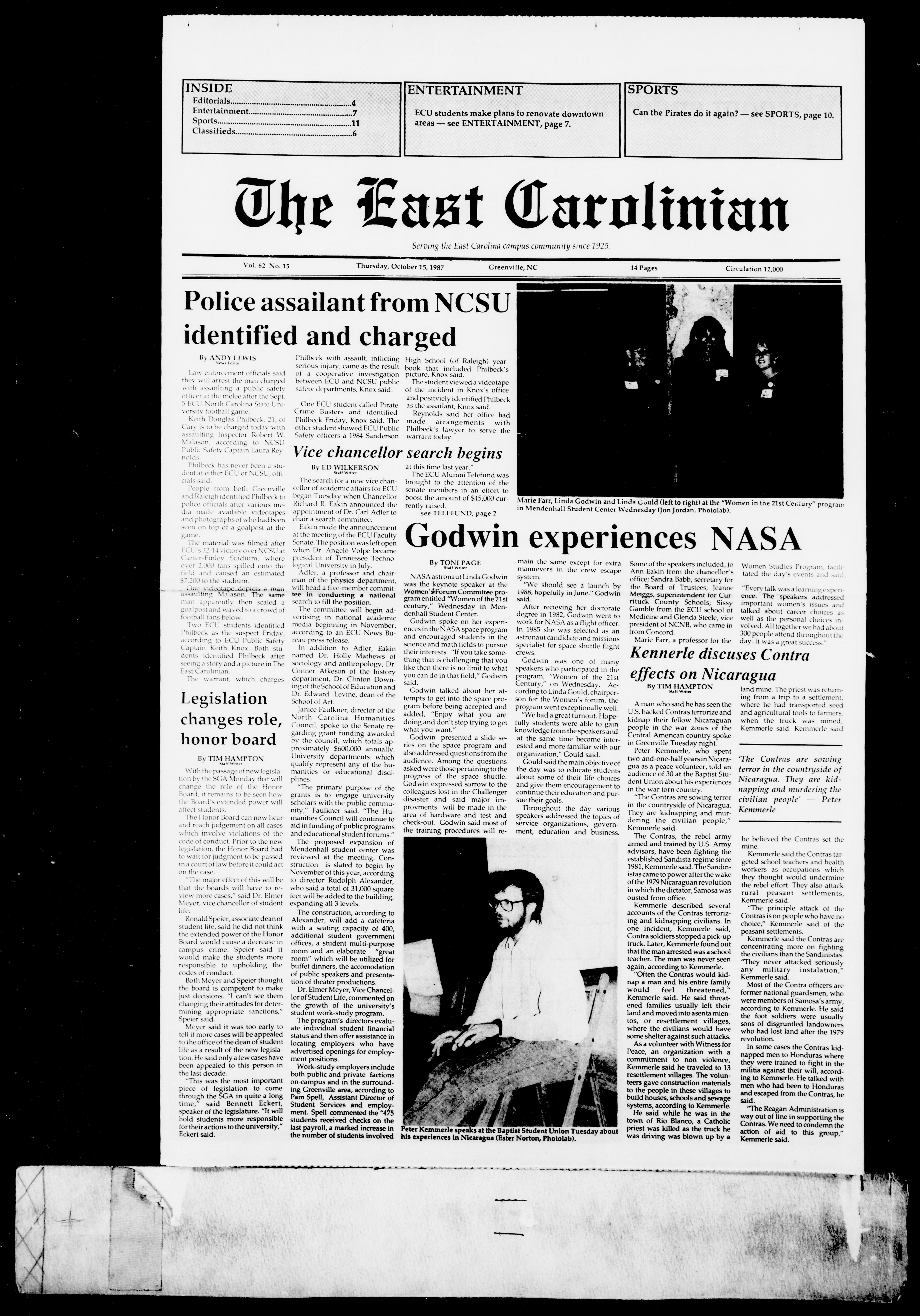 The East Carolinian, October 15, 1987 - ECU Digital Collections