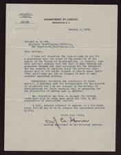 Letter from J. Edgar Hoover to A.B. Cox, 2 January 1920