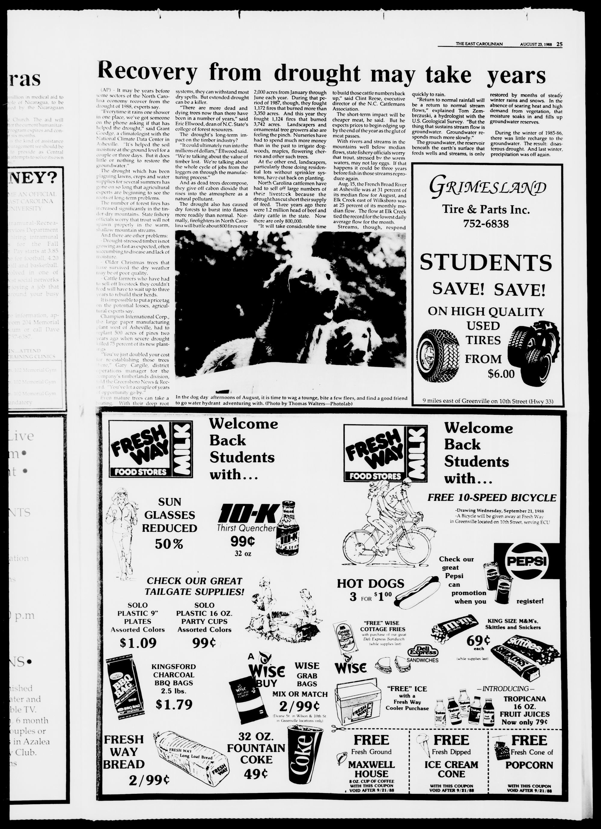 The East Carolinian, August 23, 1988 - ECU Digital Collections