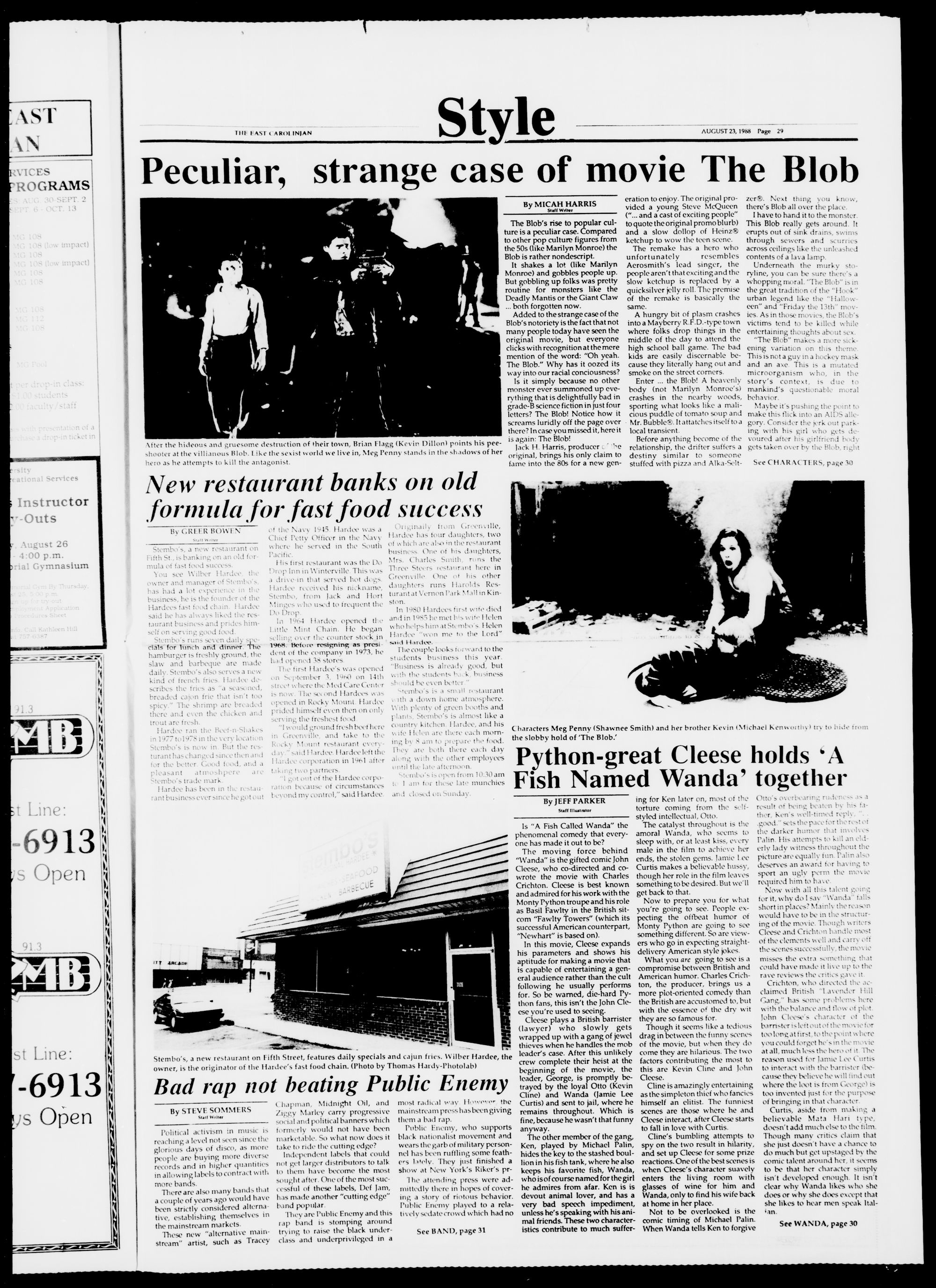 The East Carolinian, August 23, 1988 - ECU Digital Collections