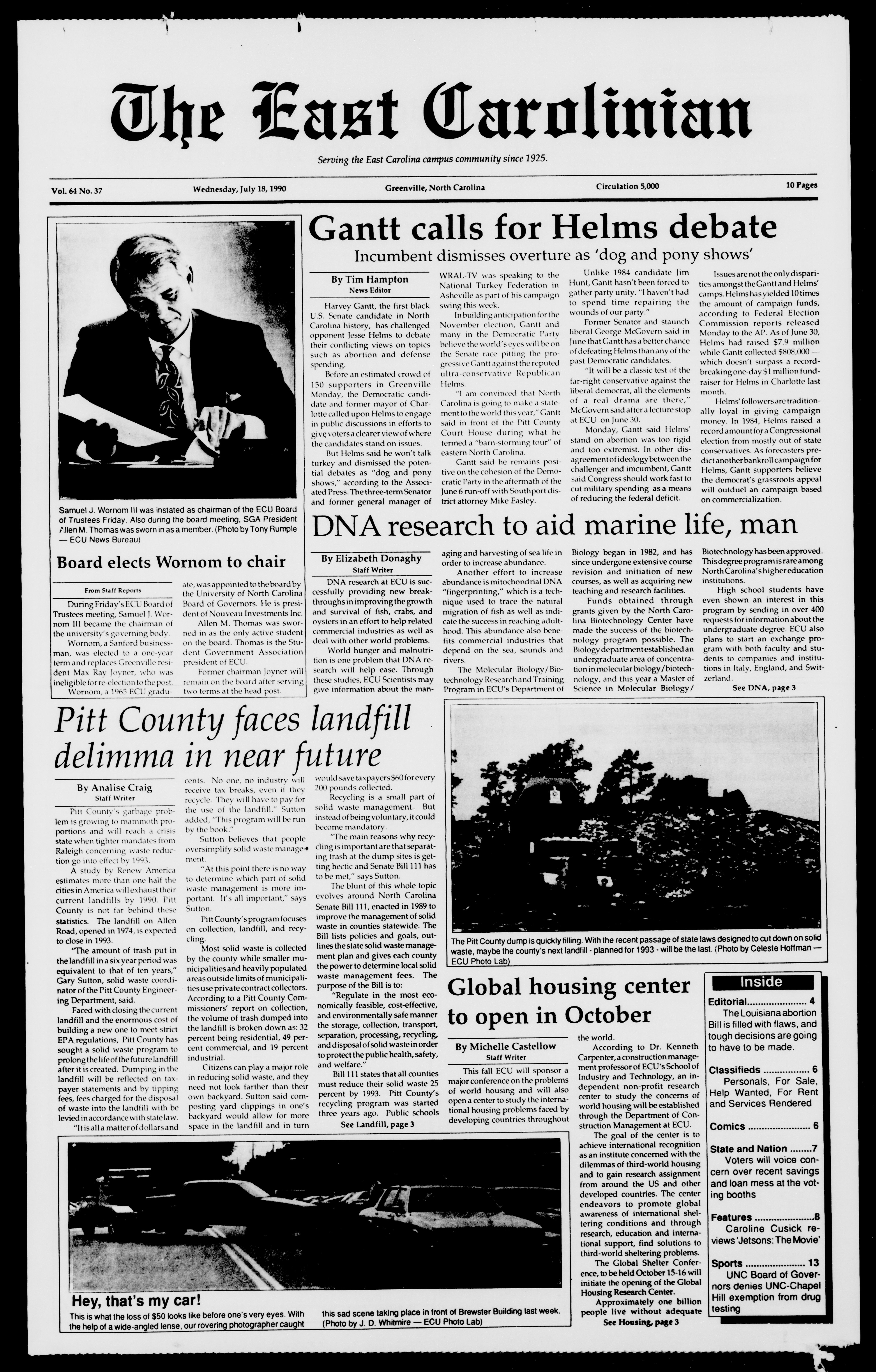 The East Carolinian, July 18, 1990 image