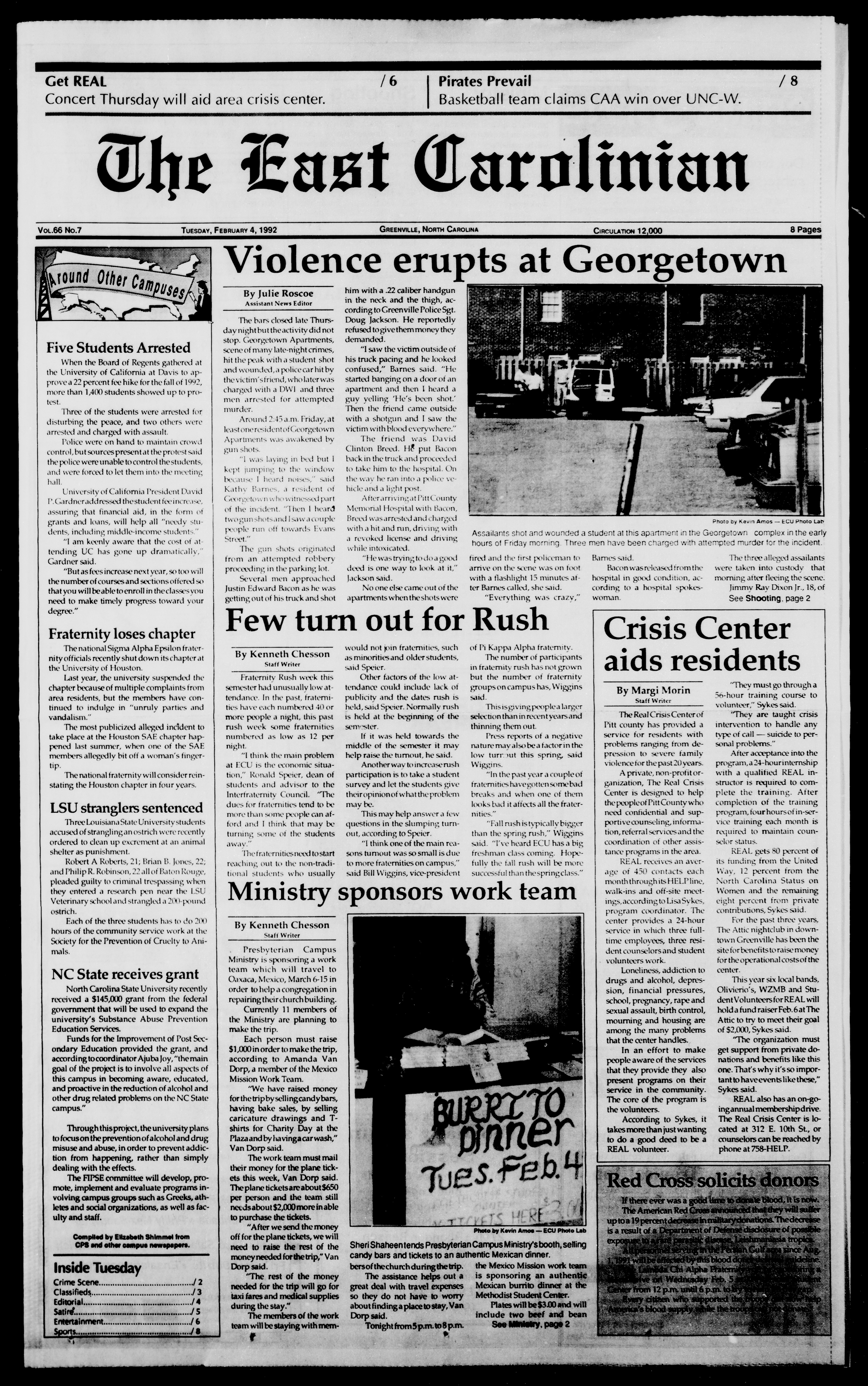 The East Carolinian, February 4, 1992