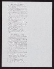 B-GLAD calendar of events for fall 1994