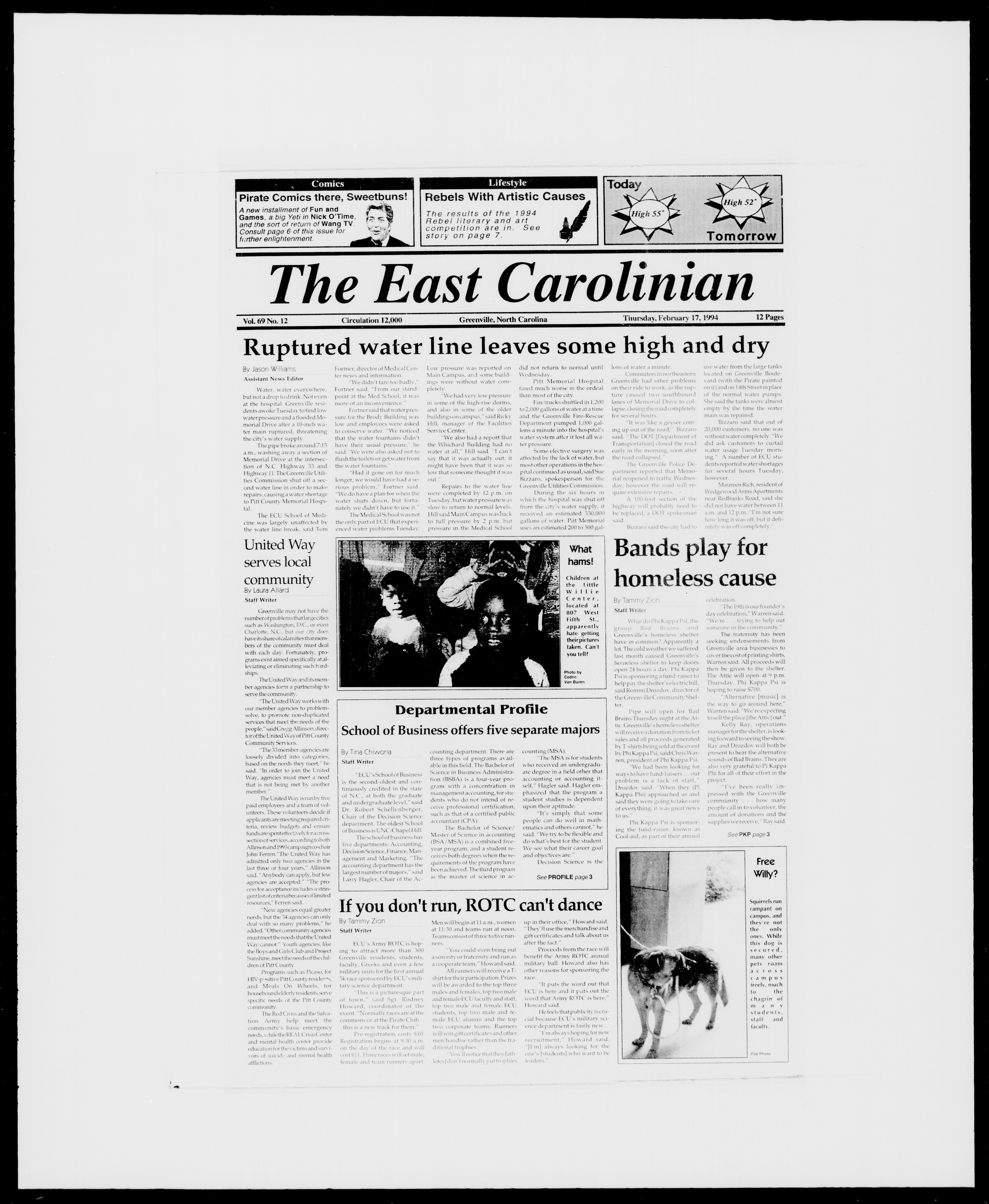 The East Carolinian, February 17, 1994 photo