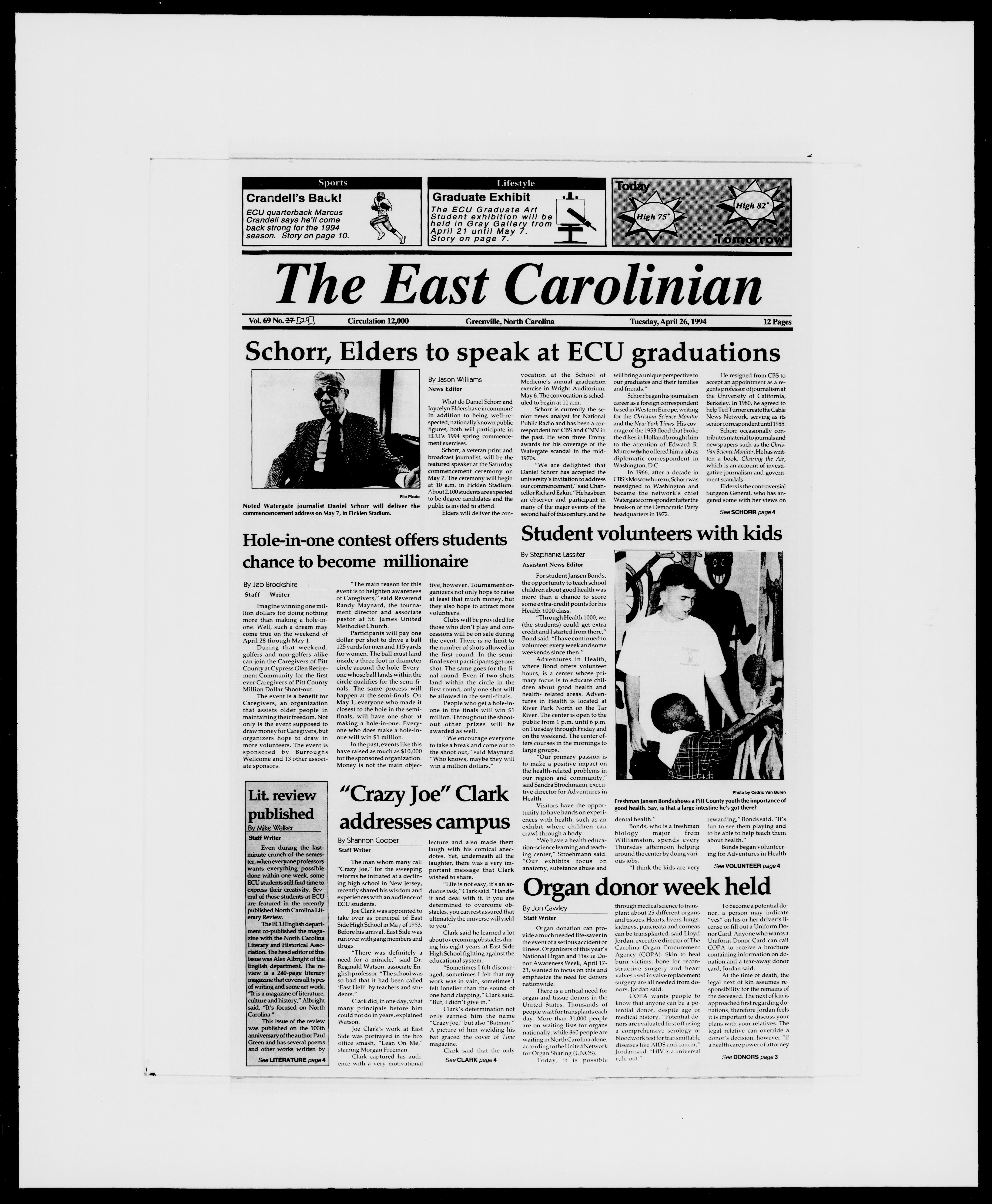 The East Carolinian, April 26, 1994 picture