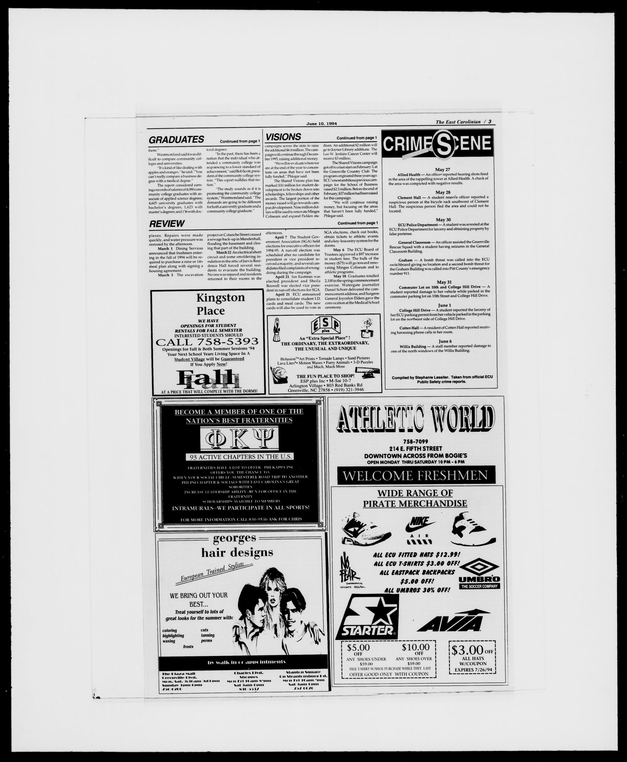 The East Carolinian, June 10, 1994 - ECU Digital Collections