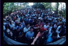 Students gathering for an event