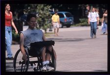 Students making their way to class