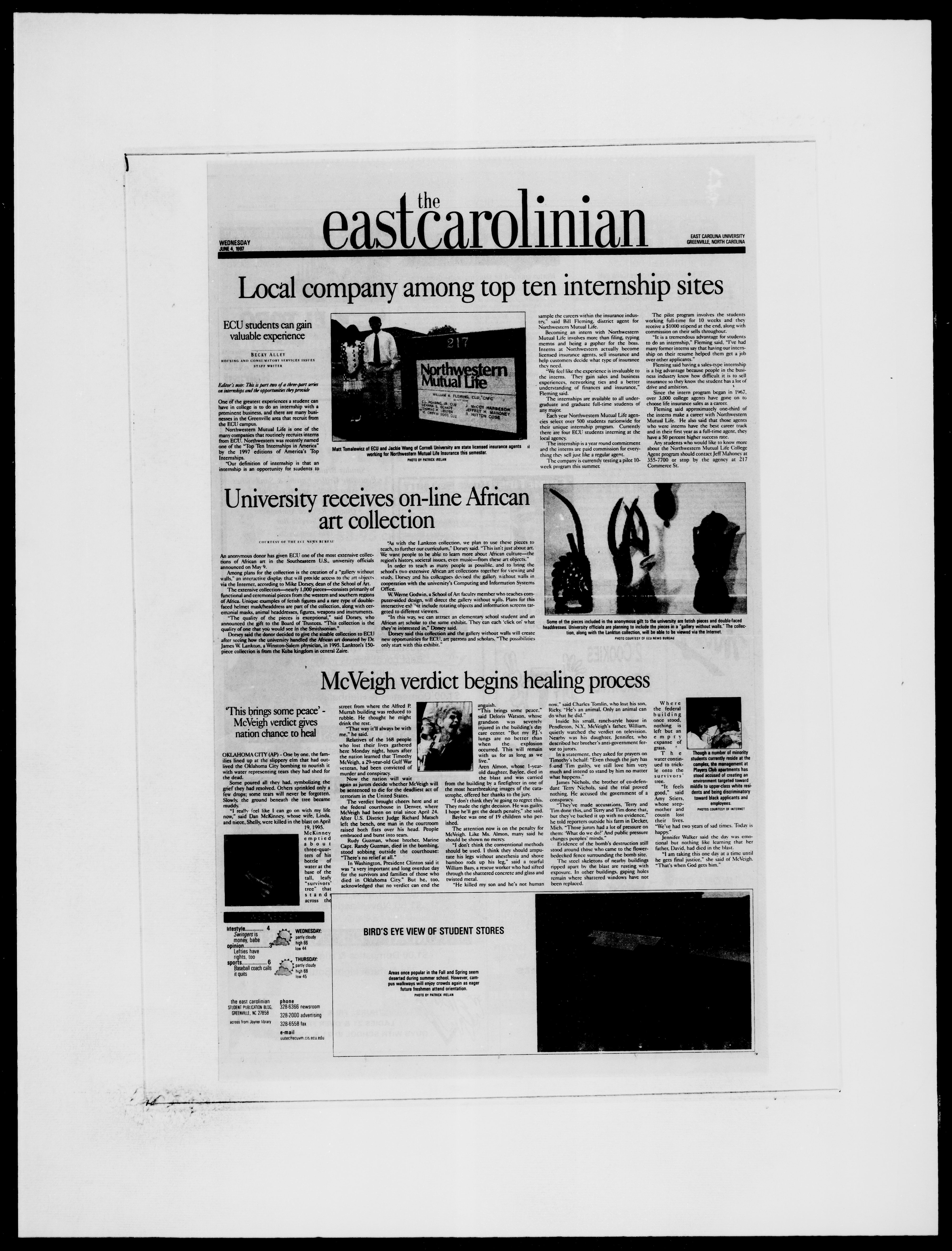 4000px x 5255px - The East Carolinian, June 4, 1997 - ECU Digital Collections