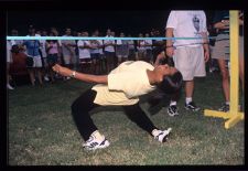 Student playing Limbo