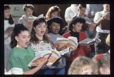 Students singing