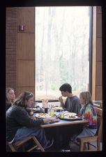 Students enjoying a meal