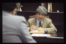 James Bearden holding a meeting