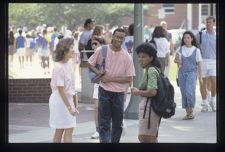 Students having a conversation