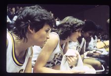 Women's Basketball players cheering