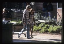 Students walking on campus