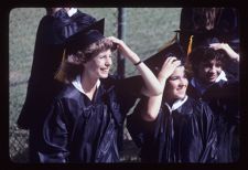 Graduates during commencement