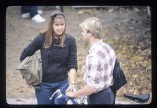 Two students having a conversation
