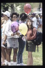 Students at an outdoor campus event