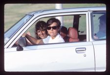 Students sitting in a car