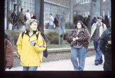 Students walking on campus