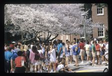 Students walking to class