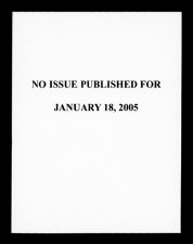 The East Carolinian, January 18, 2005, No Issue Published
