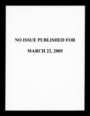 No Issue Published, March 22, 2005
