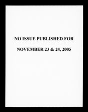 The East Carolinian, November 23 and 24, 2005, No Issue Published