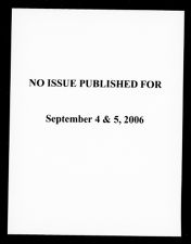 No Issue Published, September 4 and 5, 2006