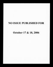 No Issue Published, October 17, 18, 2006