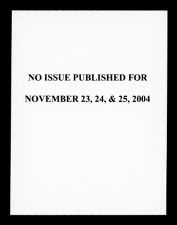 The East Carolinian, November 23, 24, 25, 2004, No Issue Published