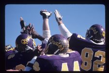 Football Team celebrates