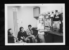 Otto Henry's students working in the electronic music lab