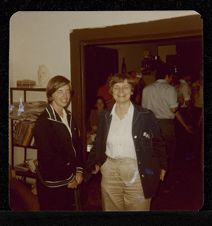 Sister Jane Paris and Sister Helen "Happy" Shondell at an East Carolina Gay Community organizational social