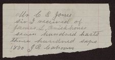Receipts from 1880