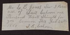 Receipts from 1880