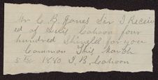 Receipts from 1880