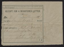 Receipts for letters, 1878-79