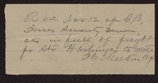 Receipts, 1879