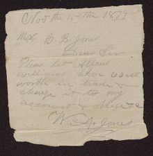 Receipts, 1879