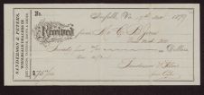 Receipts, 1879