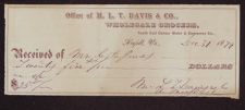Receipts, 1879