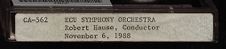 The East Carolina Symphony Orchestra. November 6, 1988 : John B. O'Brien, pianist ; Robert L. Hause, conductor