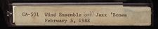 The Symphonic Wind Ensemble and the Jazz 'Bones. February 5, 1988 : Harold A. Jones, conductor ; Mark Ford, xylophone soloist ; George Broussard, director.