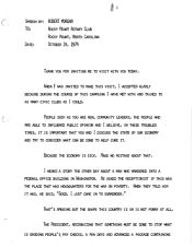 Robert Morgan Speech, 14 October 1974