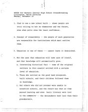Robert Morgan Speech, 10 November 1975